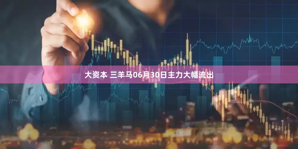 大资本 三羊马06月30日主力大幅流出